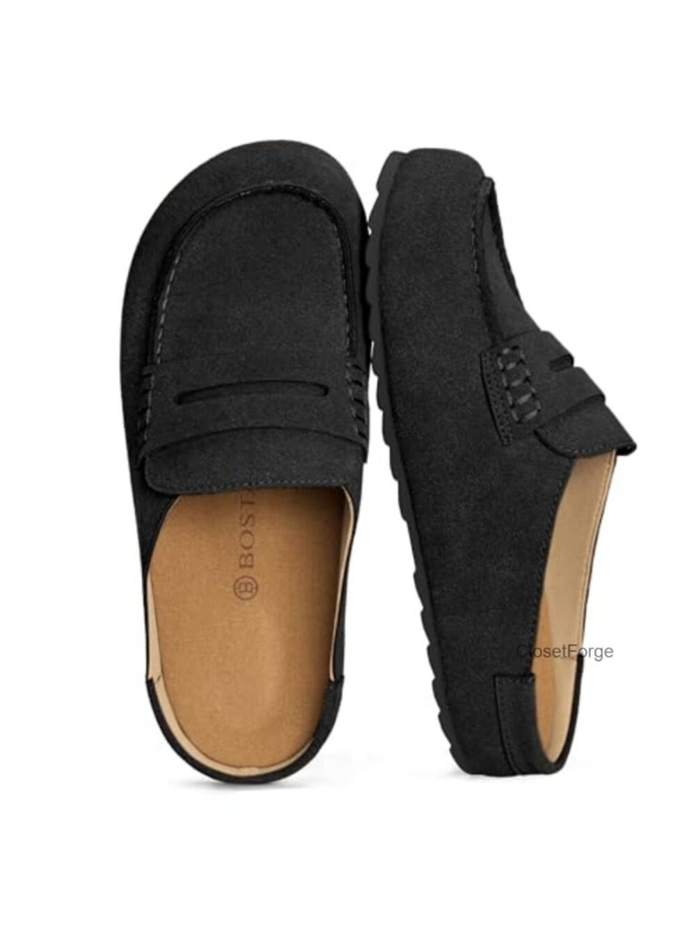 Suede Clogs Wide Width Comfort Slip On Mules